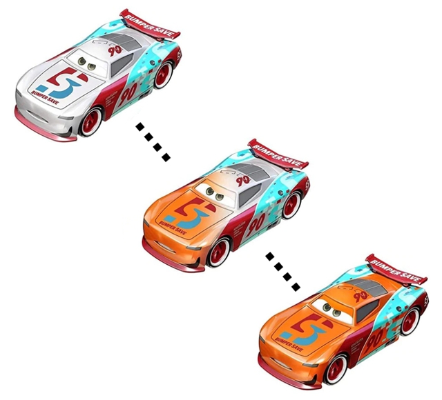 Cars (Auta) - Color Changers Paul Conrev (měnící barvu)