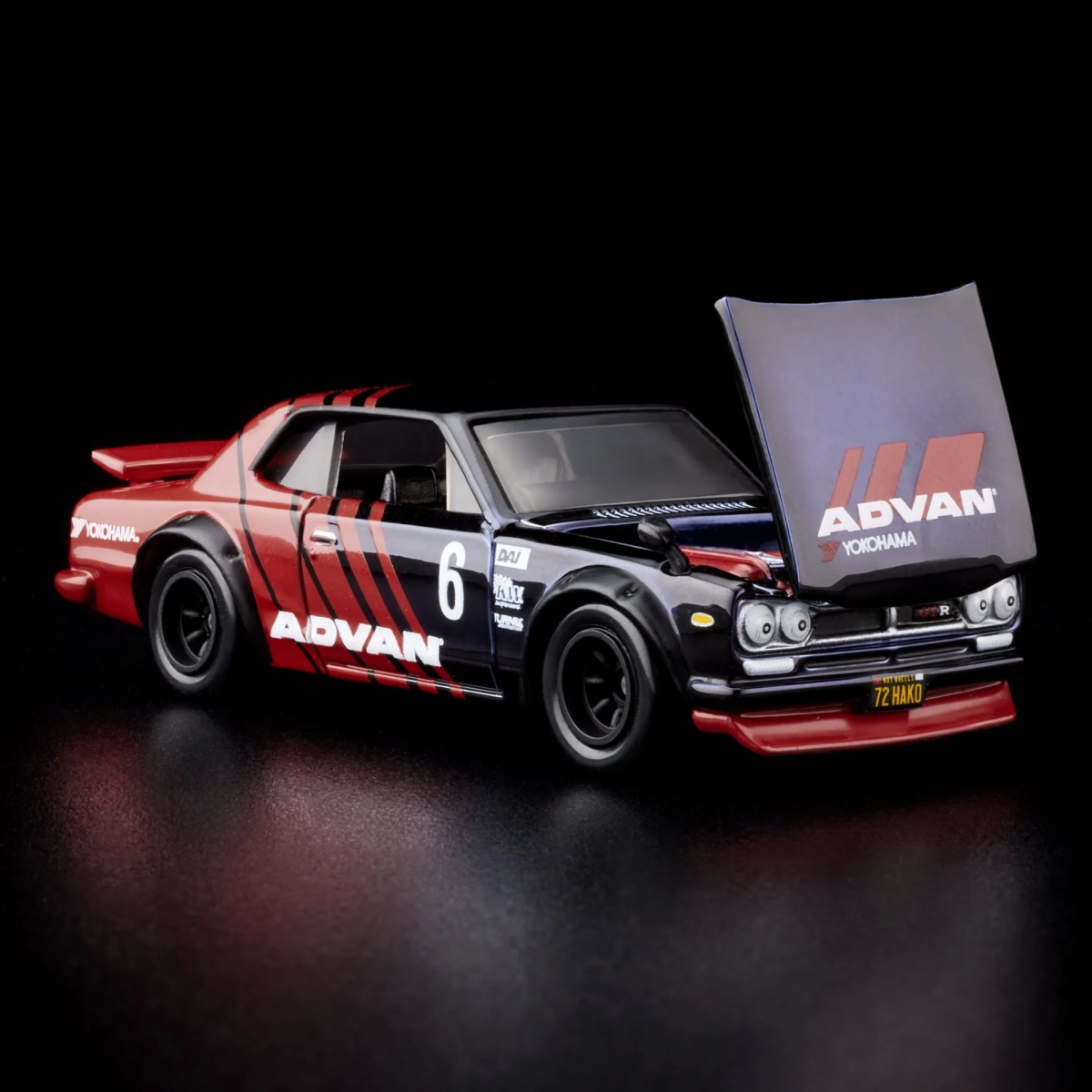 Hot Wheels - RLC 1972 Skyline H/T 2000GT-R - Black-Red
