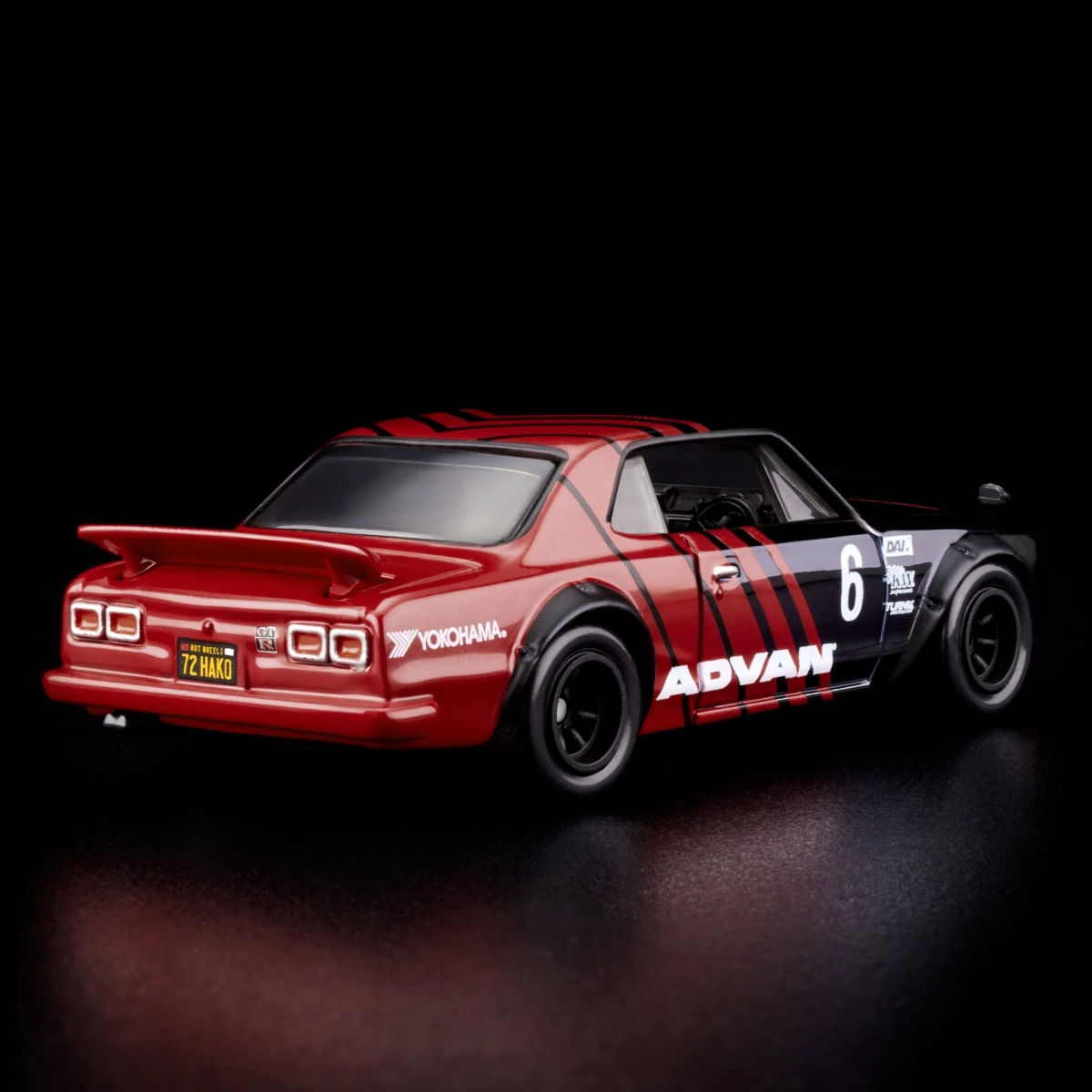 Hot Wheels - RLC 1972 Skyline H/T 2000GT-R - Black-Red