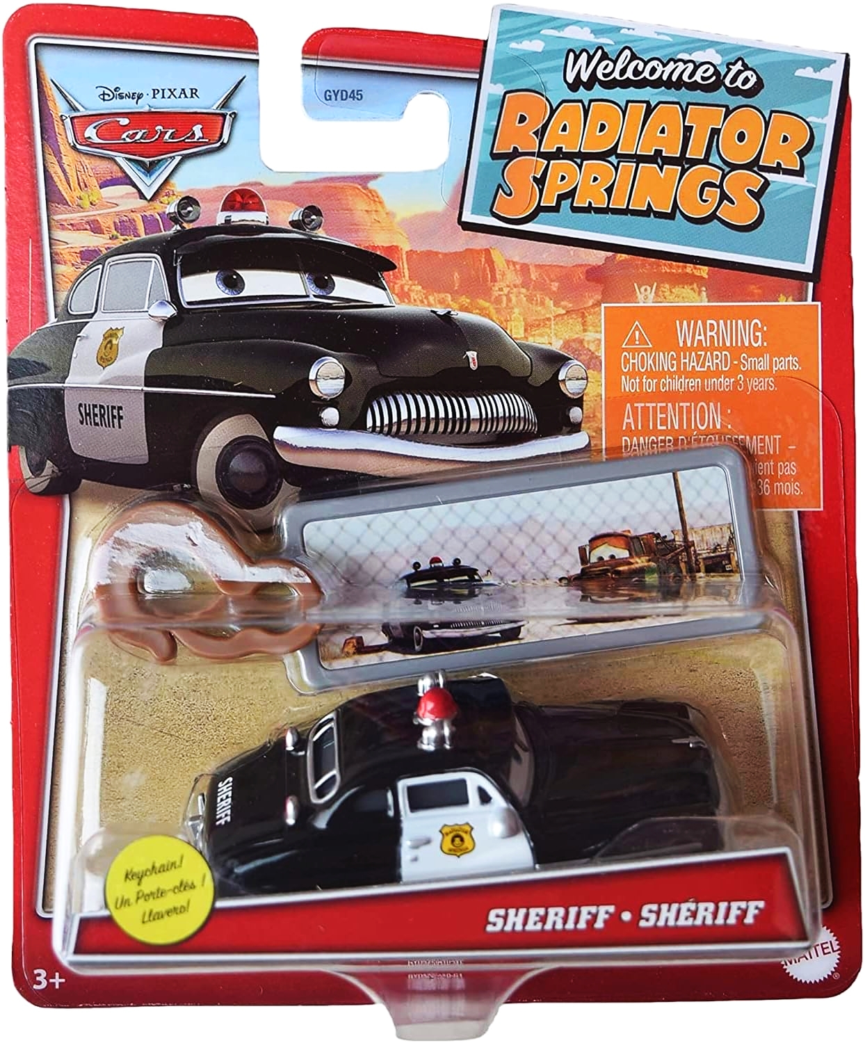Cars (Auta) - Sheriff - Radiator Springs + Keychain (klíčenka)