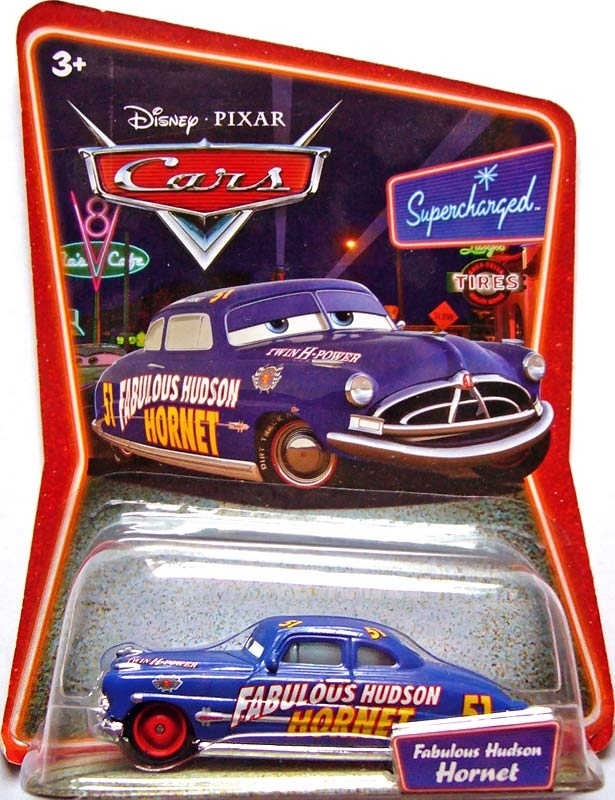 Cars (Auta) - Fabulous Hudson Hornet s červenými disky kol Supercharged