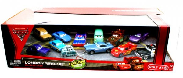 Cars 2 (Auta 2) - London Rescue 12pack (Sheriff, Sally, Professor ...)