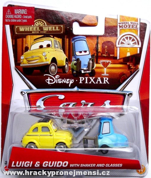 Cars 2 (Auta 2) - Luigi & Guido with Shaker and Glasses (s shakerem a skleničkami)