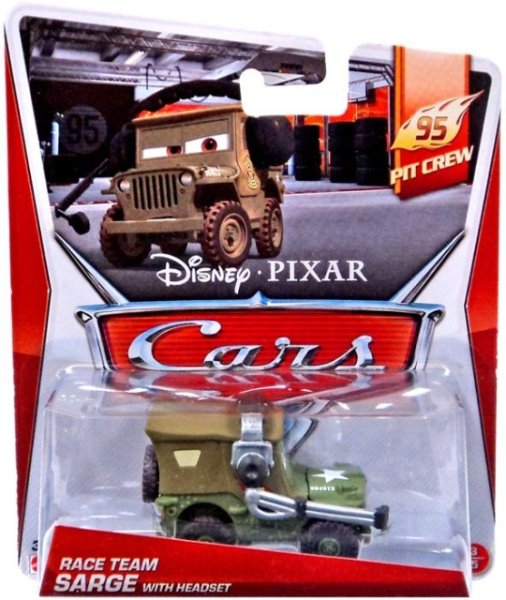 Cars 2 (Auta 2) - Race Team Sarge with Headset (Serža se sluchátky)