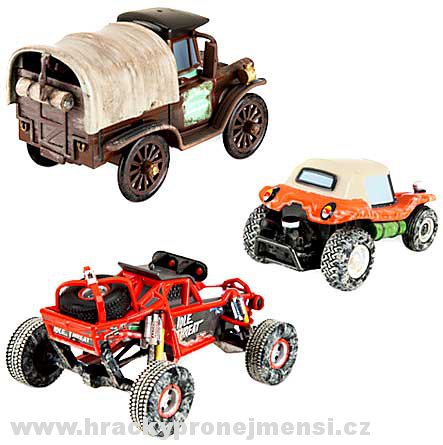 Disney Cars 3pack Mater jako Stanley Off Road Series (Stanley Mater, Idle Threat & Sandy Dunes)