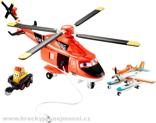 Planes 2: Fire & Rescue - 3pack Blade Ranger, Pontoon Dusty a Blackout (Letadla 2: Hasiči a záchranáři)