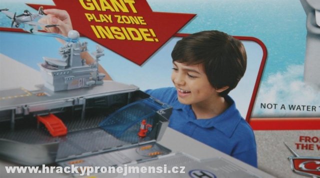 Planes (Letadla) - Aircraft Carrier Playset + Jolly Wrenches Dusty Crophopper - POŠKOZENÝ OBAL