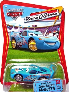 Cars (Auta) - Bling Bling Lightning McQueen (Blesk Dinoco) Race O Rama