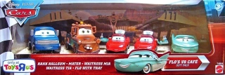 Cars (Auta) - 5 pack (Flo's V8 Café) - Mia + Tia + Flo + Mater (Burák) + Hank Hallsum