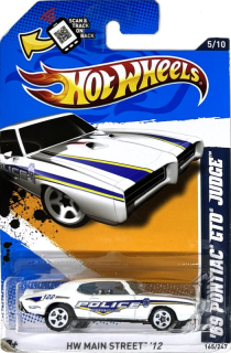 HOT WHEELS - '69 Pontiac GTO Judge White (E5)