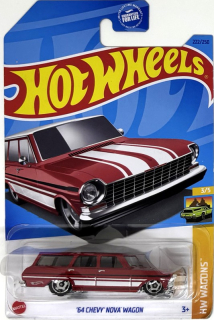 HOT WHEELS - '64 Chevy Nova Wagon Burgundy (E7)