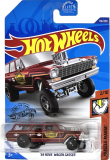 HOT WHEELS - '64 Nova Wagon Gasser Burgundy (E7)
