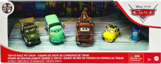 Cars (Auta) - 5pack Tokyo Race Pit Crew - Mater + Sarge + Fillmore + Luigi + Guido