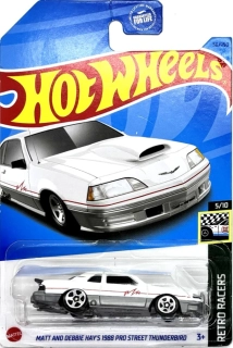 HOT WHEELS - Matt and Debbie Hay's 1988 Pro Street Thunderbird White-Silver (F5)