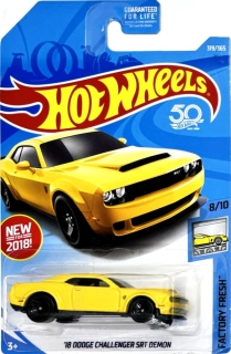 HOT WHEELS - '18 Dodge Challenger SRT Demon Yellow (F6)