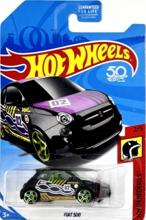 HOT WHEELS - Fiat 500 Black-Violet (F7)