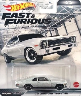 Hot Wheels Premium - 70 Chevrolet Nova SS Silver (D)