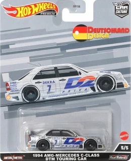 Hot Wheels Premium - 1994 AMG-Mercedes C-Class DTM Touring Car Silver (D)