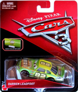 Cars 3 (Auta 3) - Darren Leadfoot + Sběratelská karta na stojánku