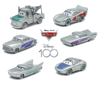Cars (Auta) - Disney 100 kolekce - Mater, Lightning McQueen, Sally, Ramone, Fabulous Hudson Hornet, Flo