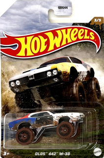 HOT WHEELS - Olds 442 W-30 White-Red (E3)