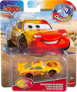 Cars (Auta) - Color Changers Lightning McQueen (Blesk) - červená-žlutá