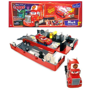 Cars (Auta) Mack Truck (rozkládací kamion) Supercharged + Lightning McQueen (Blesk) (P1)