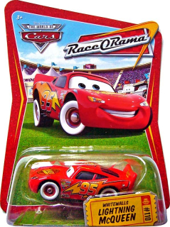 Cars (Auta) - Whitewalls Lightning McQueen (Blesk s bílými pneumatikami) - Race O Rama